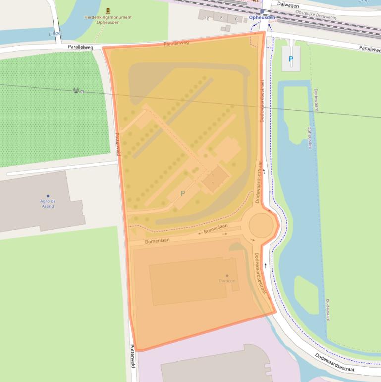 Kaart van postcodegebied 4043KD.