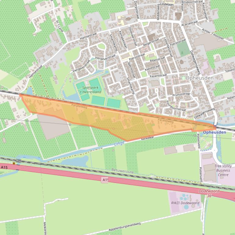 Kaart van postcodegebied 4043KG.