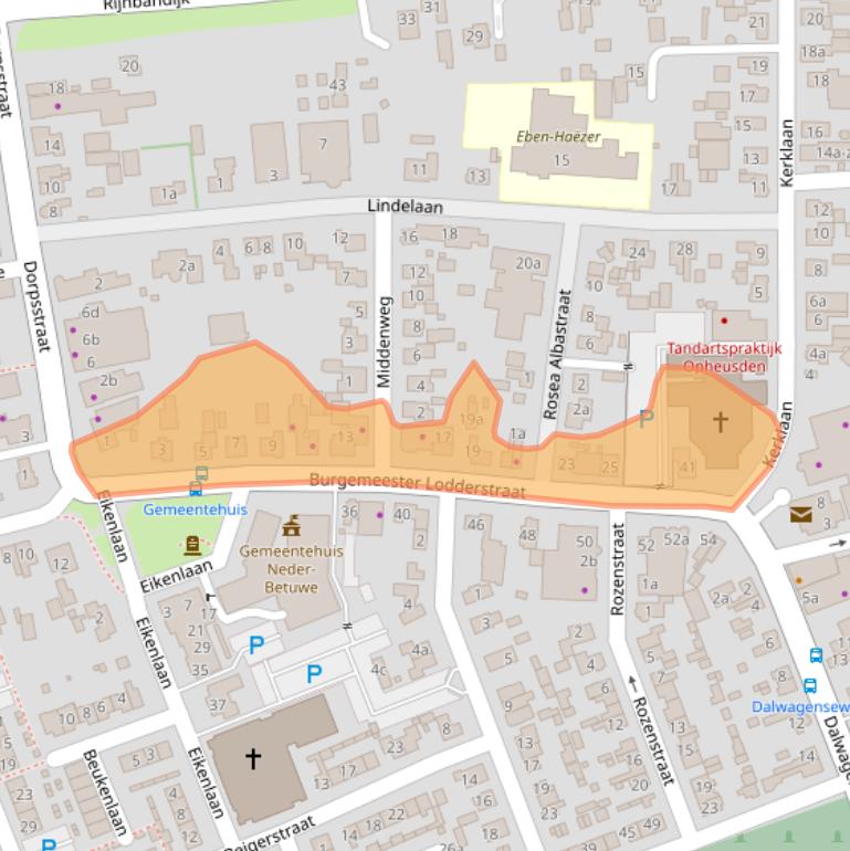 Kaart van postcodegebied 4043KL.