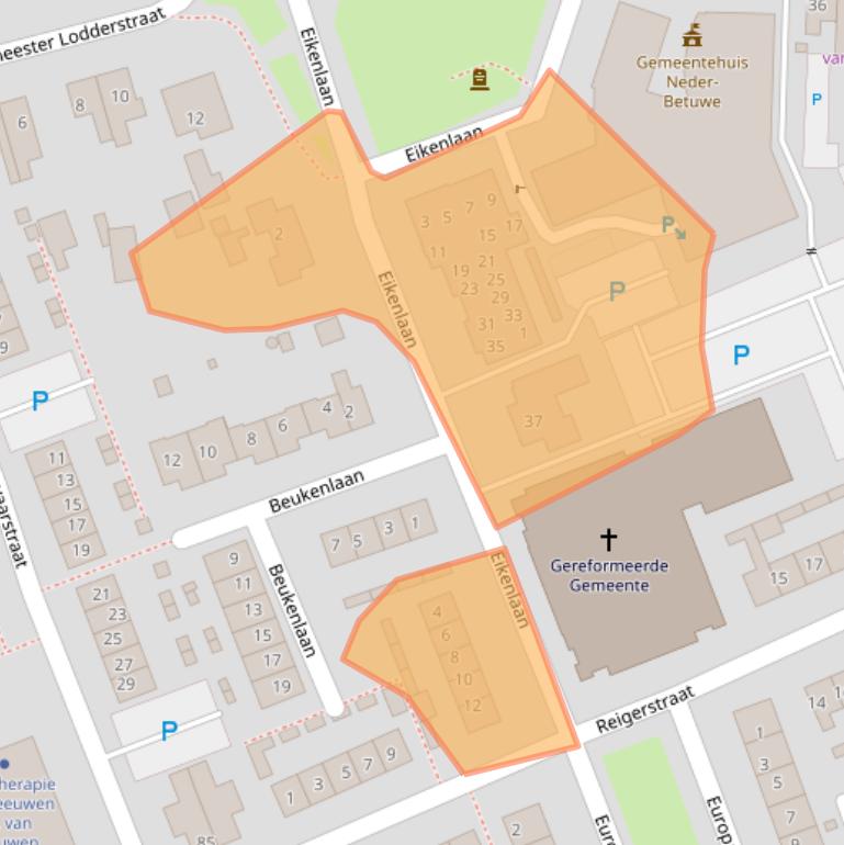 Kaart van postcodegebied 4043KP.