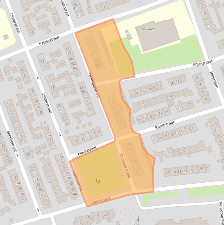 Kaart van postcodegebied 4043KW.