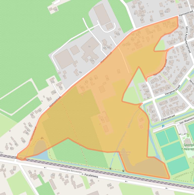 Kaart van postcodegebied 4043LG.