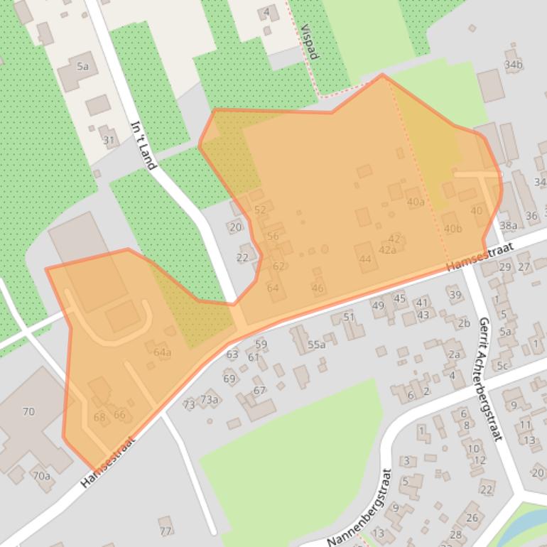 Kaart van postcodegebied 4043LJ.