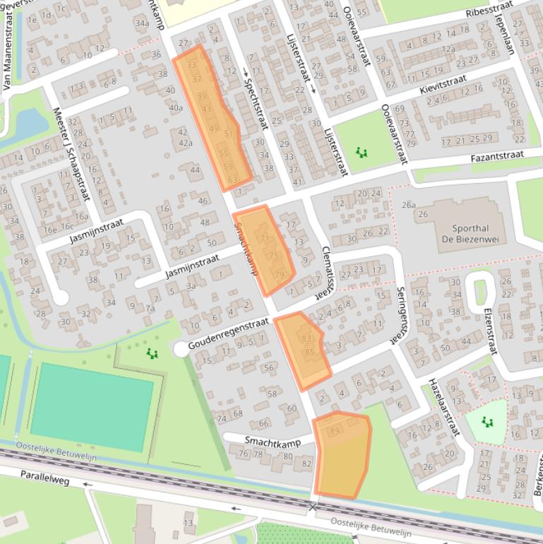 Kaart van postcodegebied 4043LM.