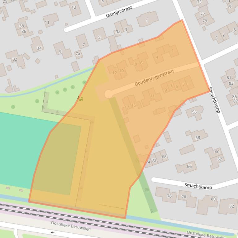 Kaart van postcodegebied 4043LW.