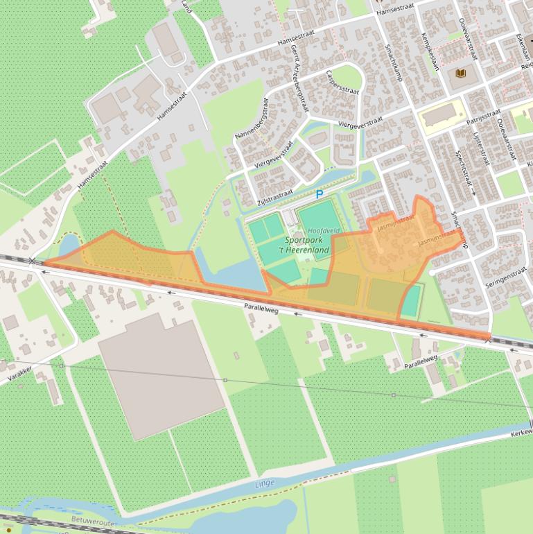 Kaart van postcodegebied 4043LX.