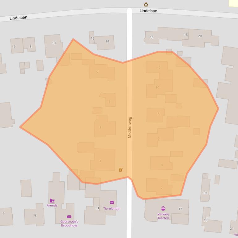 Kaart van postcodegebied 4043MD.