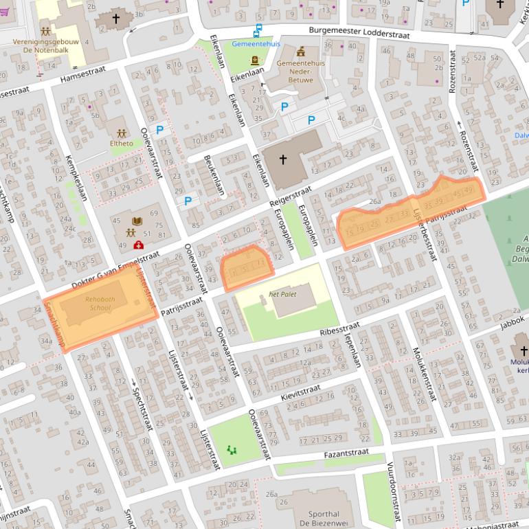 Kaart van postcodegebied 4043MP.