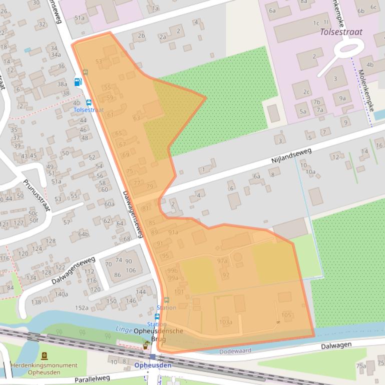 Kaart van postcodegebied 4043MV.