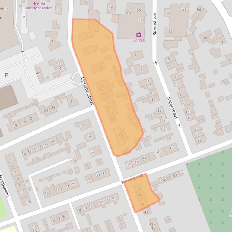 Kaart van postcodegebied 4043NA.