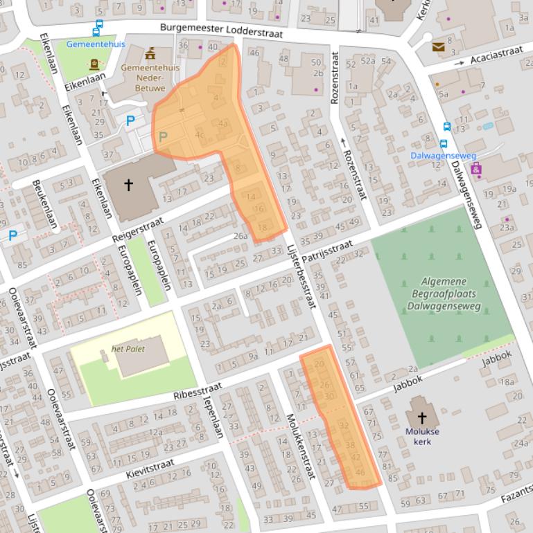 Kaart van postcodegebied 4043NC.