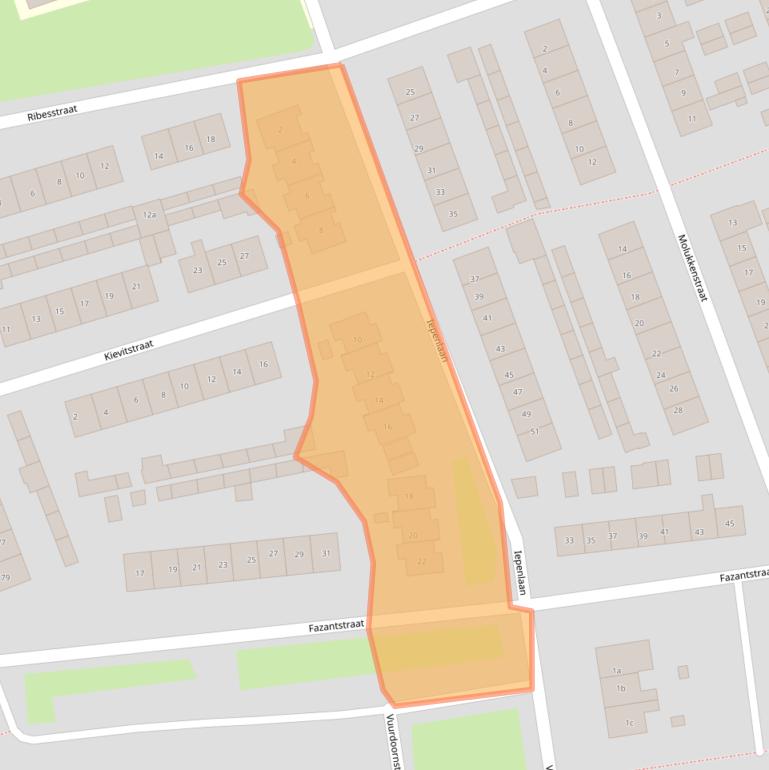 Kaart van postcodegebied 4043NJ.