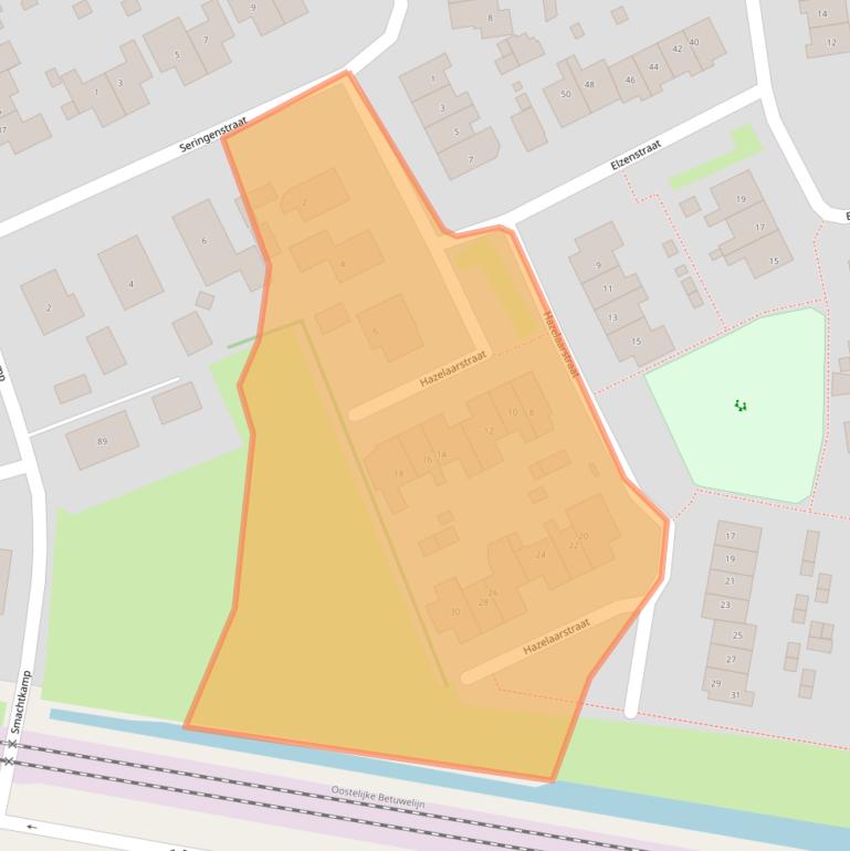 Kaart van postcodegebied 4043PH.