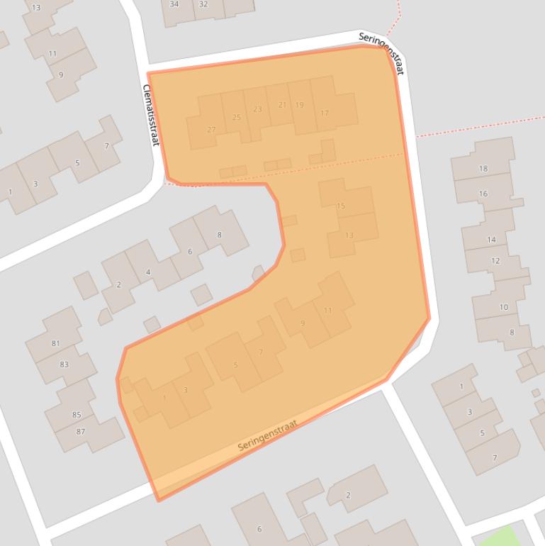 Kaart van postcodegebied 4043PJ.