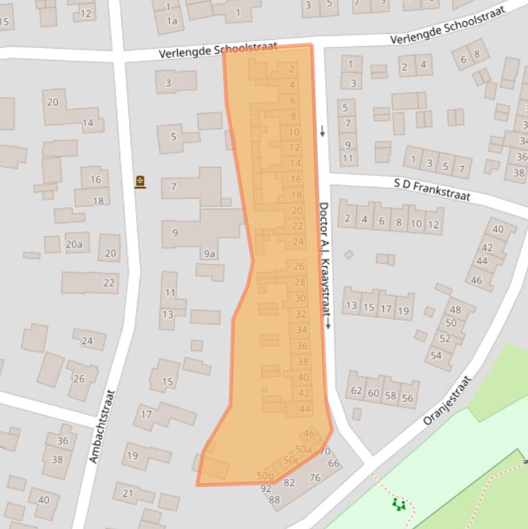 Kaart van postcodegebied 4051AD.