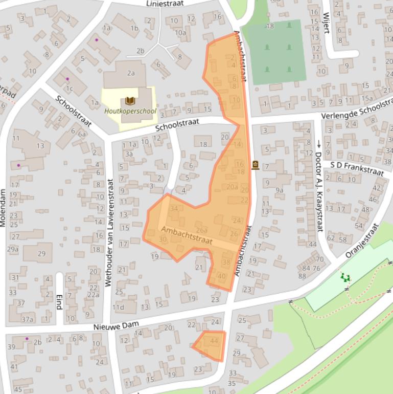 Kaart van postcodegebied 4051AJ.