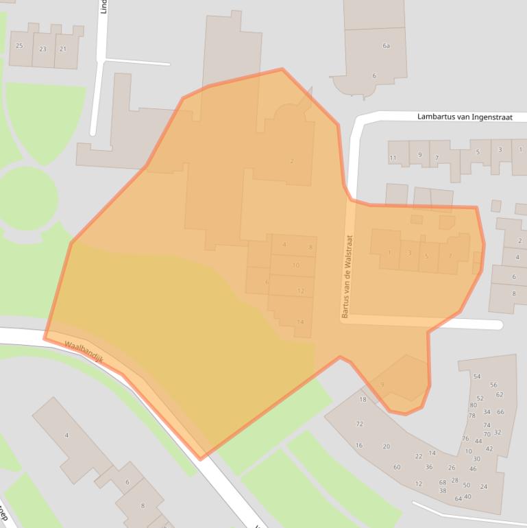Kaart van postcodegebied 4051AK.