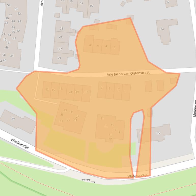 Kaart van postcodegebied 4051AM.