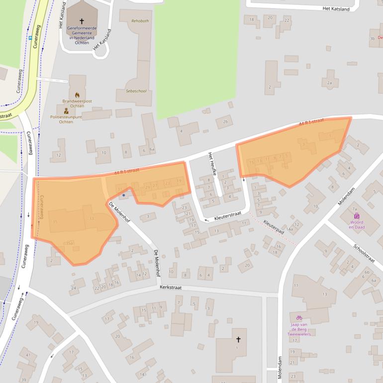 Kaart van postcodegebied 4051AP.