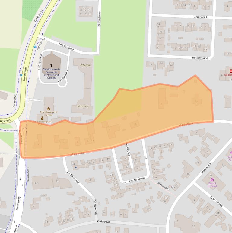 Kaart van postcodegebied 4051AR.
