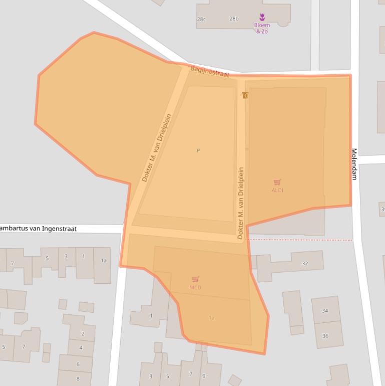 Kaart van postcodegebied 4051AX.