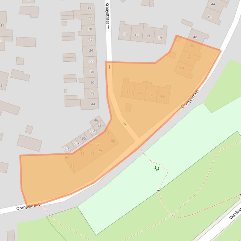 Kaart van postcodegebied 4051BE.