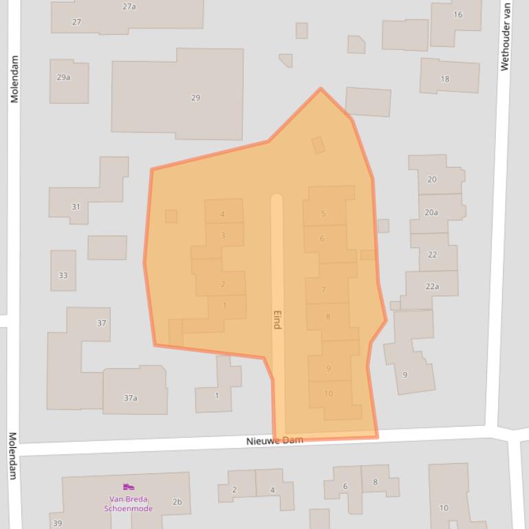 Kaart van postcodegebied 4051BK.