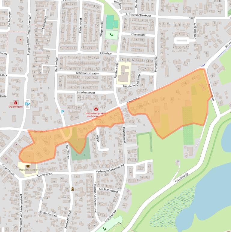 Kaart van postcodegebied 4051BP.