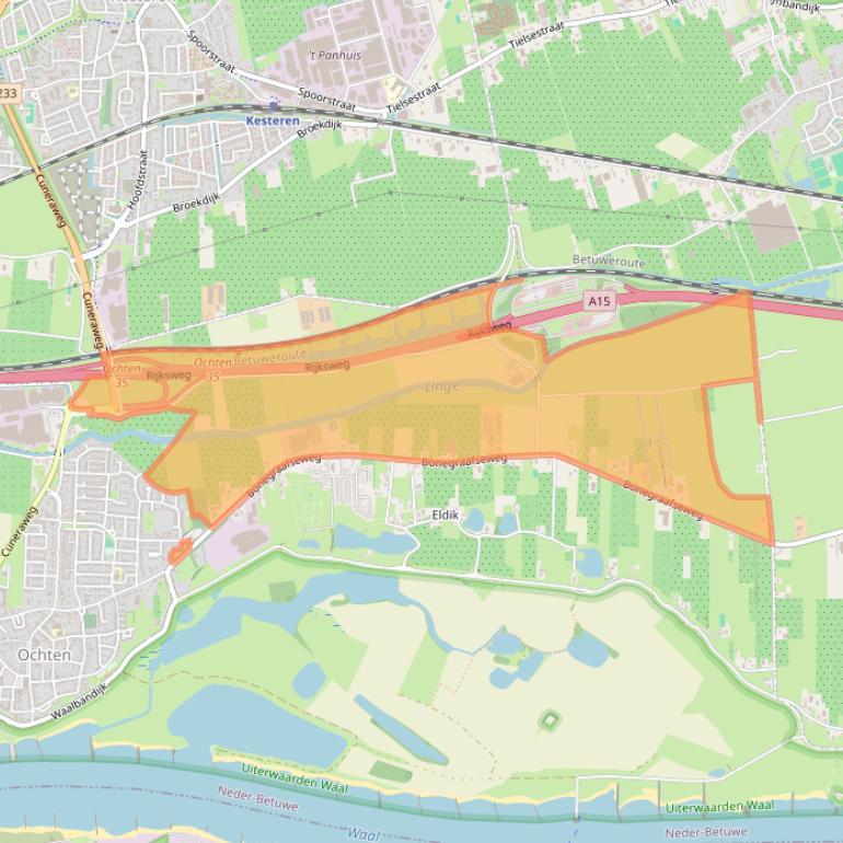 Kaart van postcodegebied 4051CG.