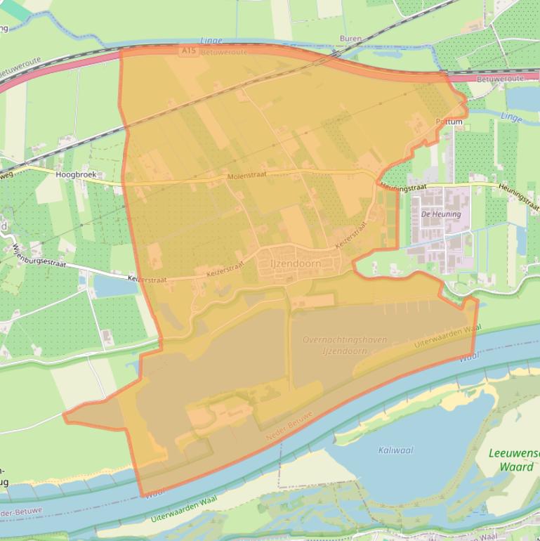 Kaart van postcodegebied 4053.