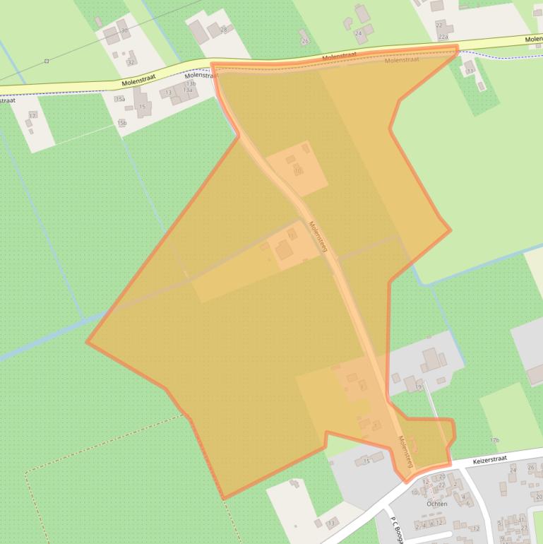 Kaart van postcodegebied 4053HG.