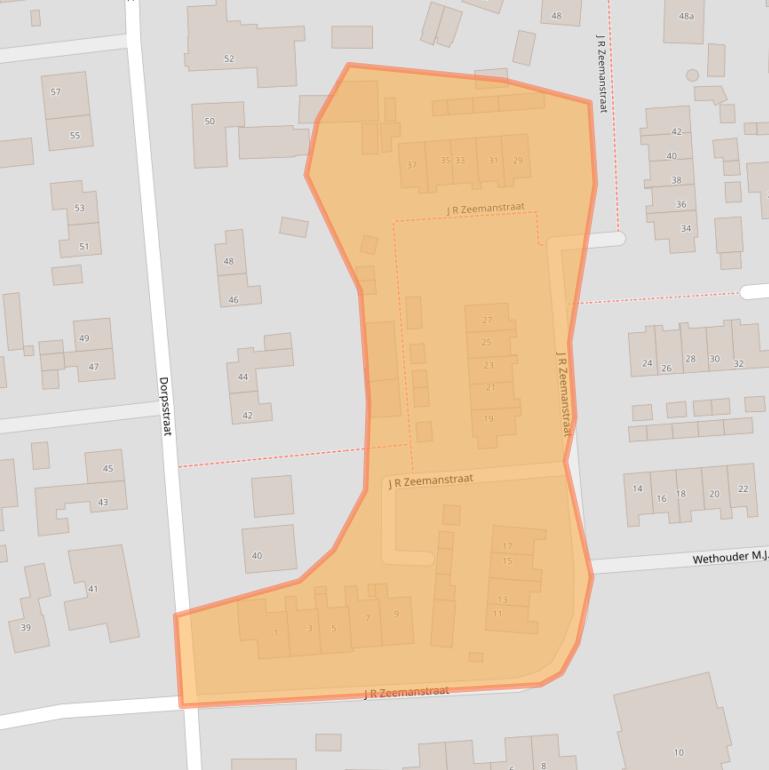 Kaart van postcodegebied 4053JM.