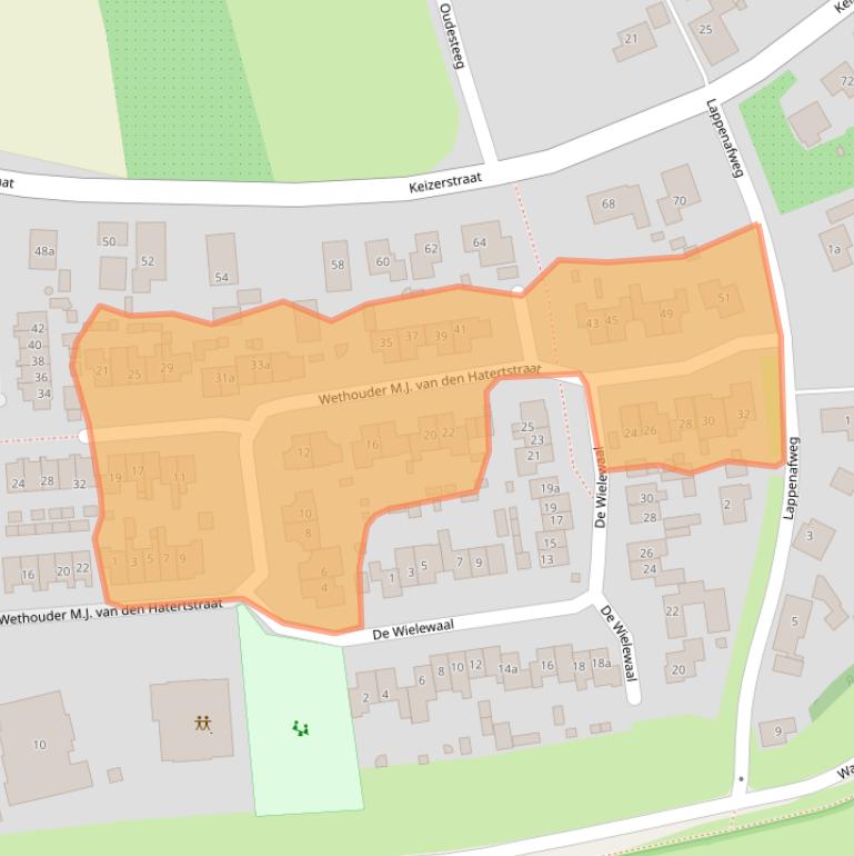Kaart van postcodegebied 4053JP.