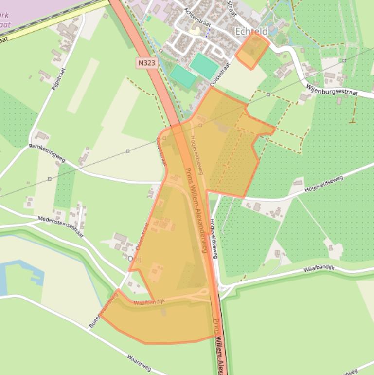 Kaart van postcodegebied 4054ML.