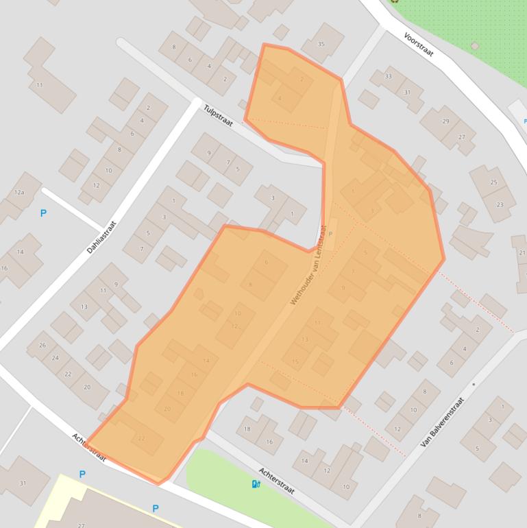 Kaart van postcodegebied 4054NA.