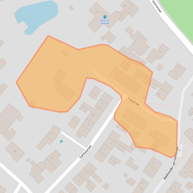 Kaart van postcodegebied 4054NB.
