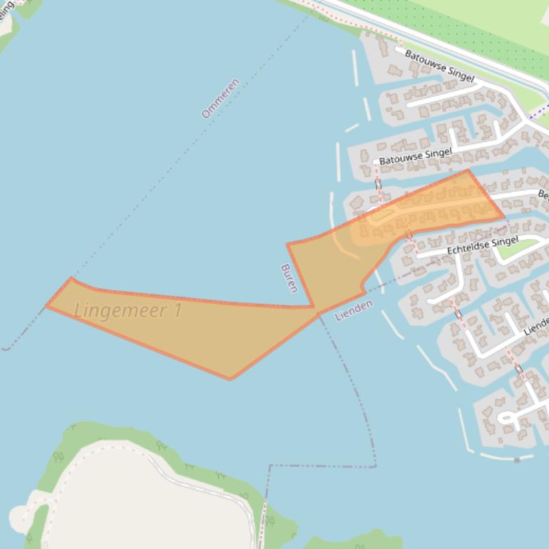 Kaart van postcodegebied 4054NZ.