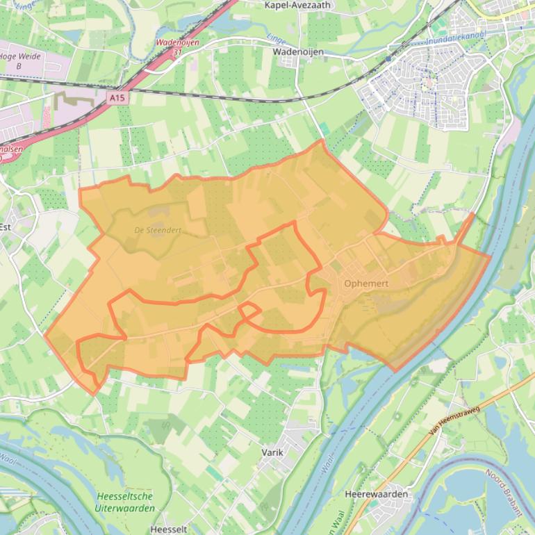 Kaart van postcodegebied 4061.