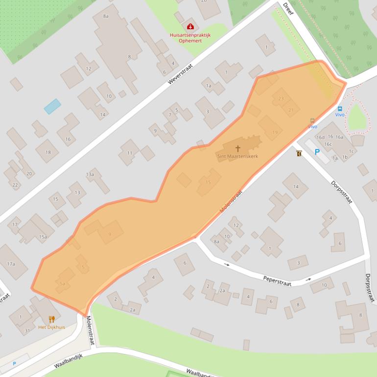 Kaart van postcodegebied 4061AA.