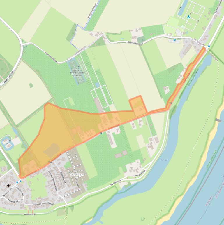 Kaart van postcodegebied 4061AB.