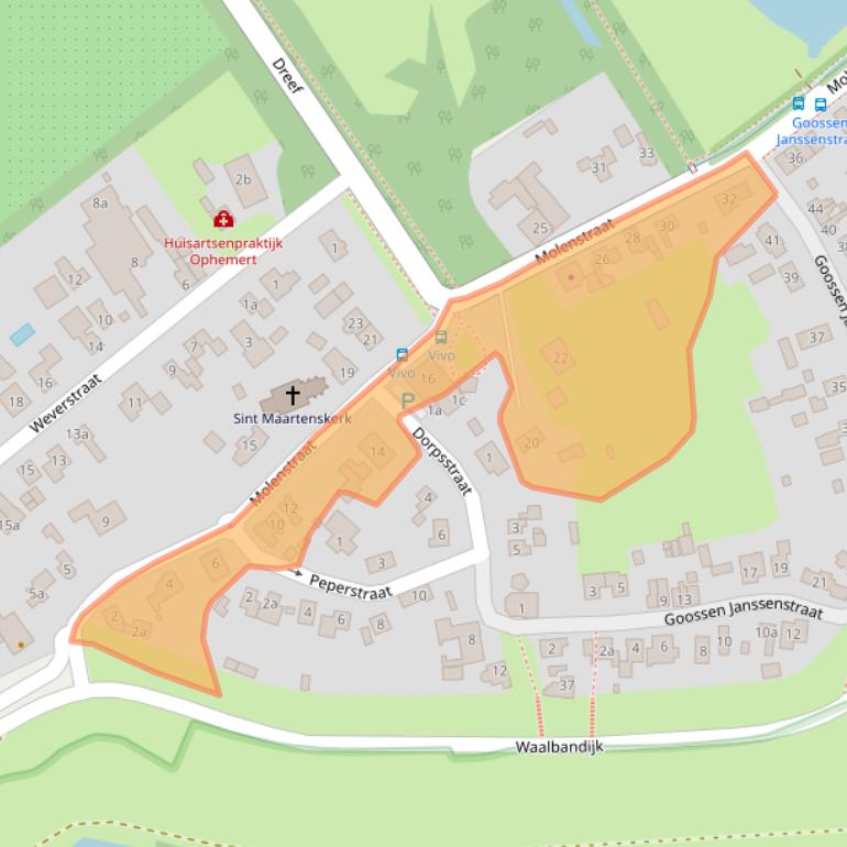 Kaart van postcodegebied 4061AC.