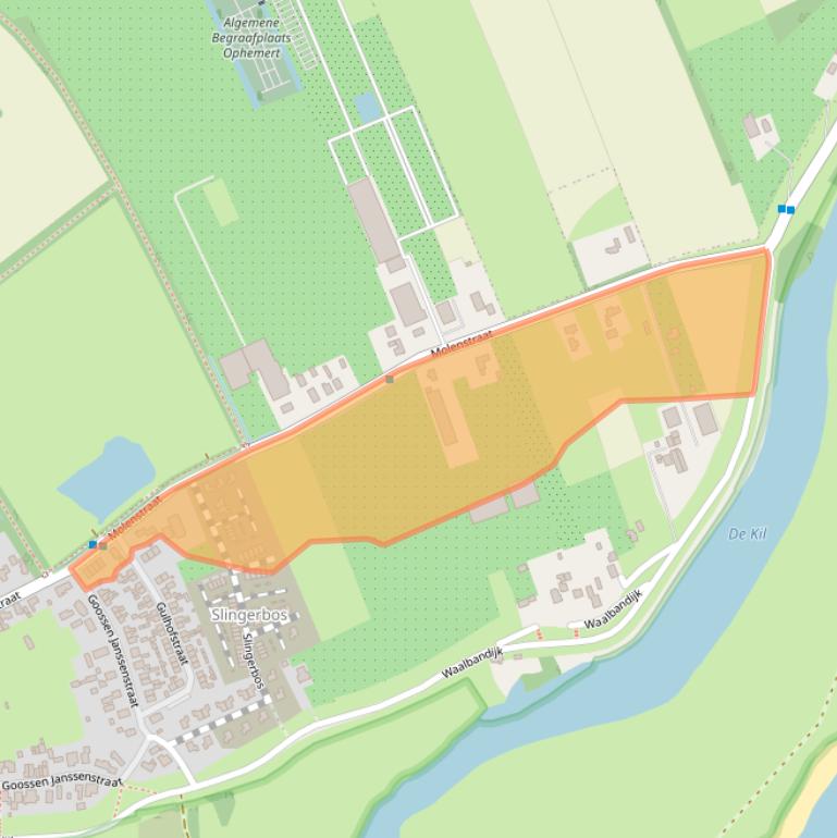 Kaart van postcodegebied 4061AD.