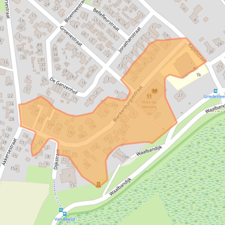 Kaart van postcodegebied 4061AR.