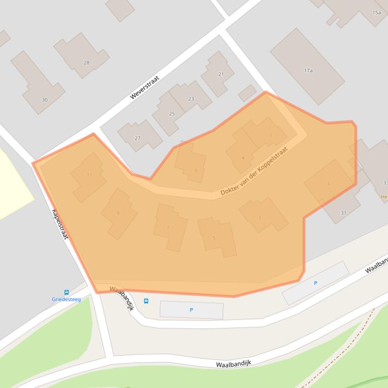 Kaart van postcodegebied 4061AT.