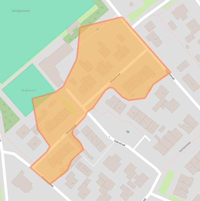 Kaart van postcodegebied 4061BA.