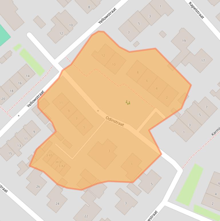 Kaart van postcodegebied 4061BB.