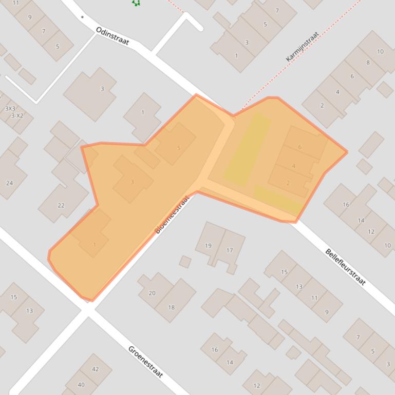 Kaart van postcodegebied 4061BC.