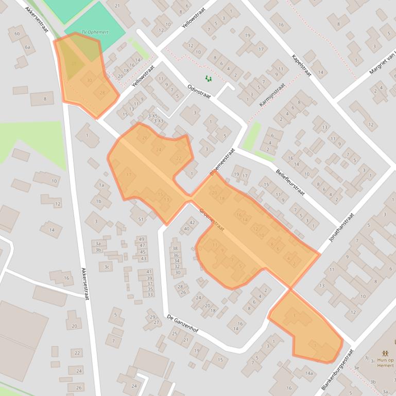 Kaart van postcodegebied 4061BD.