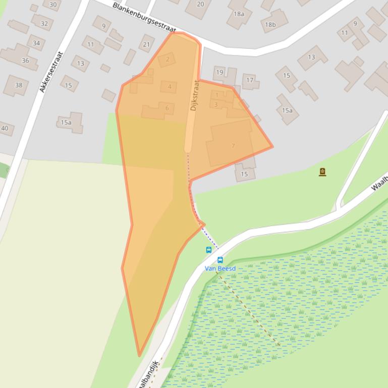 Kaart van postcodegebied 4061BE.