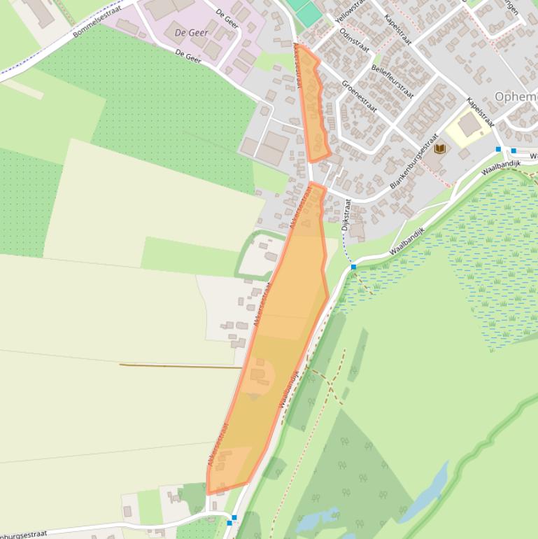 Kaart van postcodegebied 4061BG.